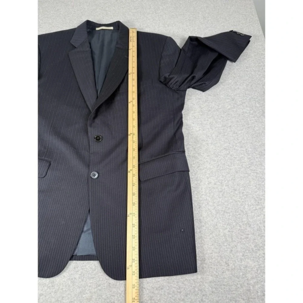 Burberry London Kensington Sport Coat‎ Men's 42R Navy Pinstripe Wool Blazer